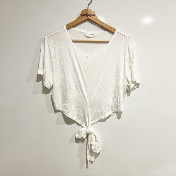 Lovers + Friends White Wrap Crop Top - Picture 1 of 9